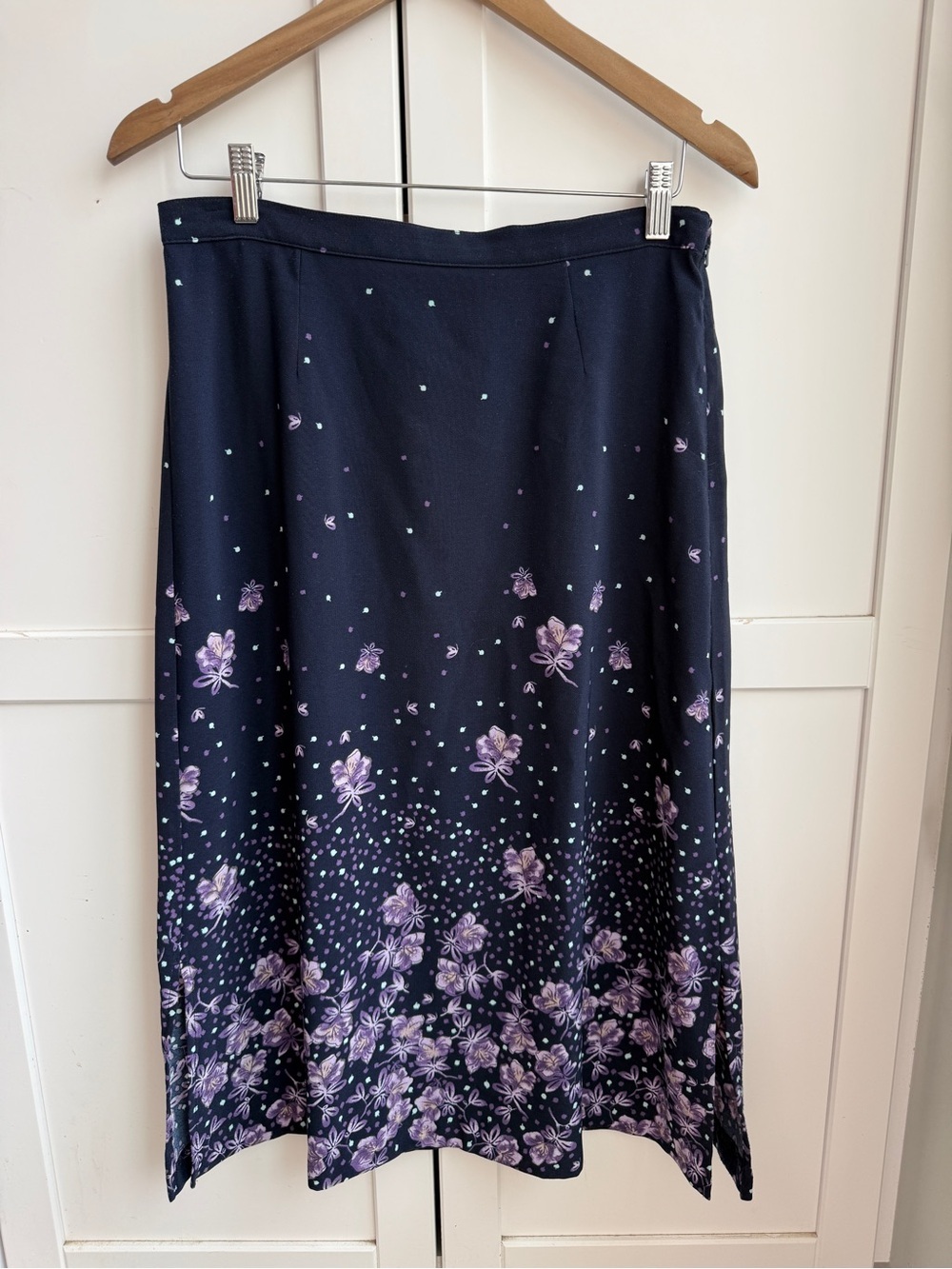 Christopher & Banks Floral Midi Skirt Size 6P Church Cottagecore Prairie Classic